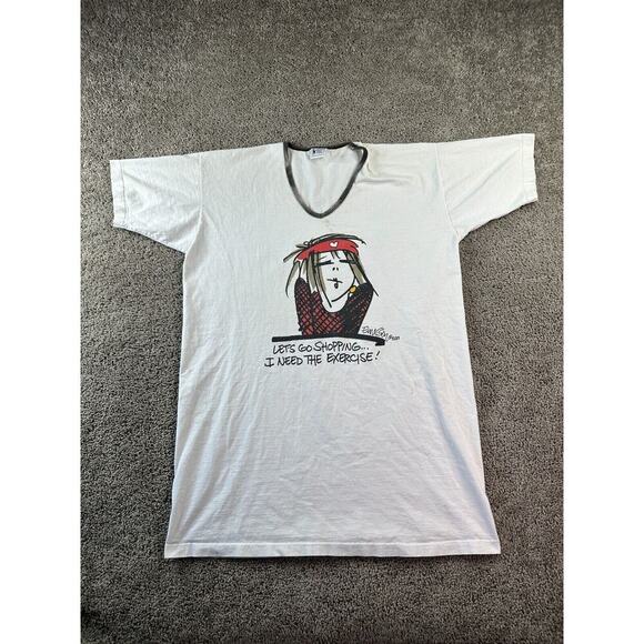 VINTAGE Emerson Street Shirt Womens One Size Lets Go Shopping Oversized FLAW - Picture 2 of 15